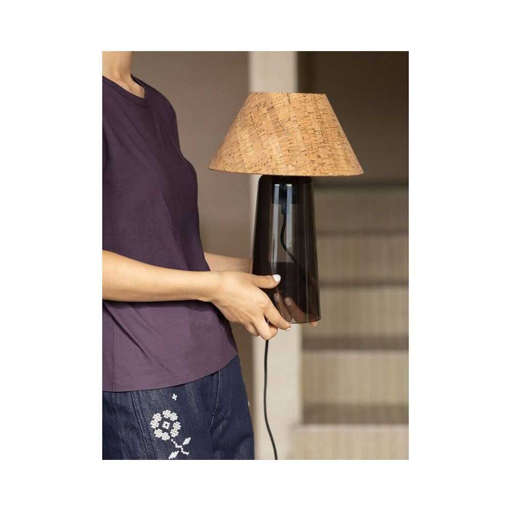 Natural Cork Desk Lamp - Italian Style Black Gold Table Lamp