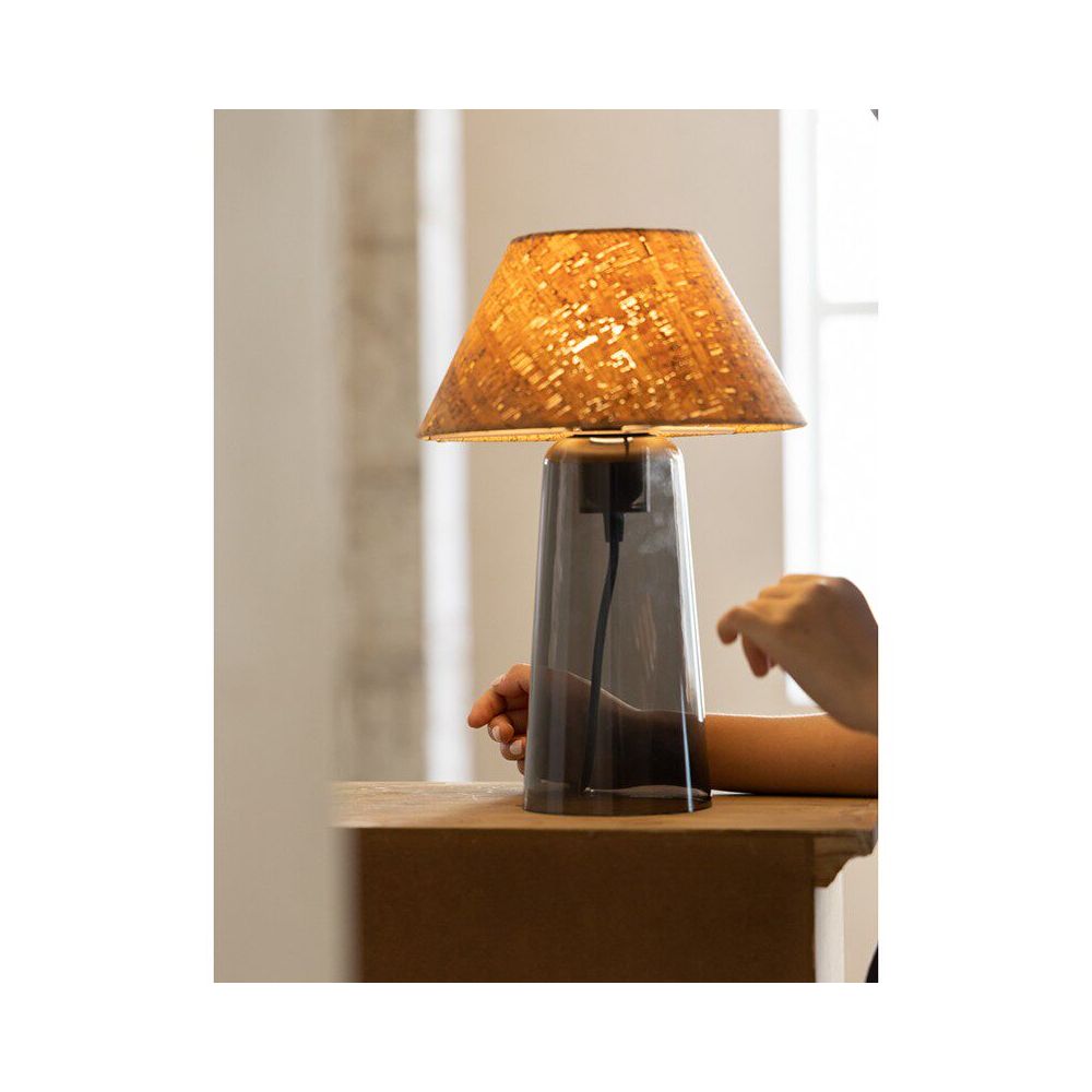 Ruonai lighting fixtures are rare natural cork Quiet Lux Italian style black gold desk lamp modern quiet luxury art decoration image 4