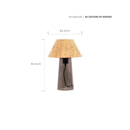 Natural Cork Desk Lamp - Italian Style Black Gold Table Lamp
