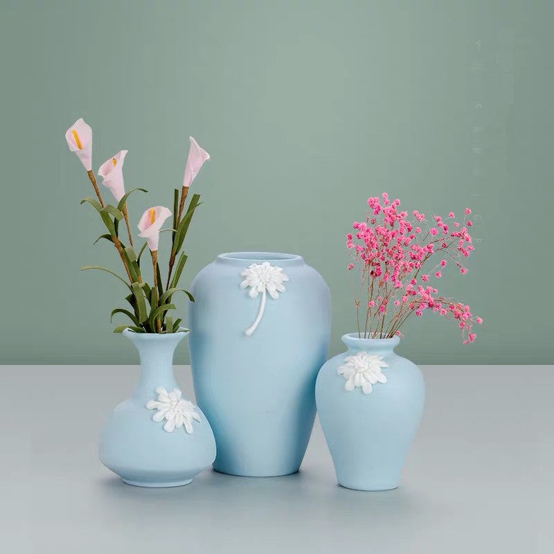 Handmade Ceramic Vase - European Style Glazed Porcelain Flower Vase