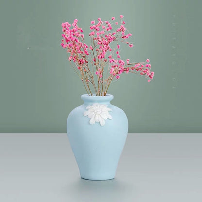 Handmade Ceramic Vase - European Style Glazed Porcelain Flower Vase
