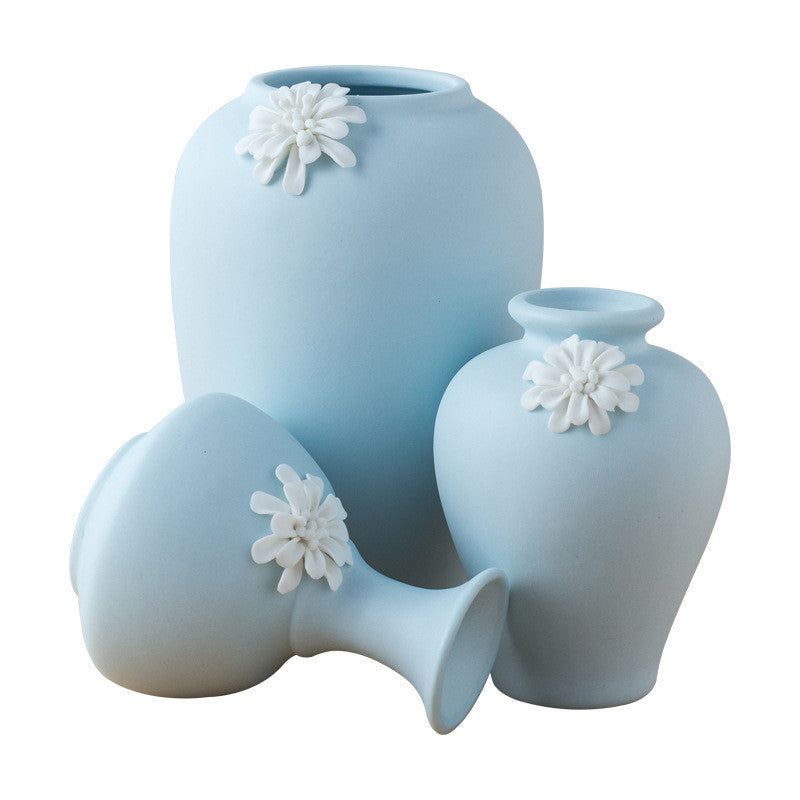 Handmade Ceramic Vase - European Style Glazed Porcelain Flower Vase