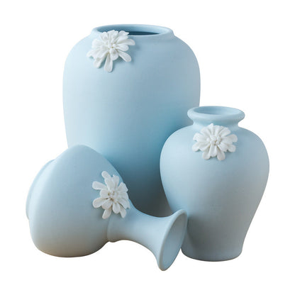 Handmade Ceramic Vase - European Style Glazed Porcelain Flower Vase