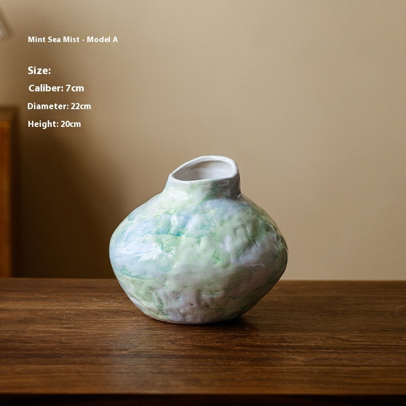 Hand Painted Ceramic Vase Flower Container New Chinese Style