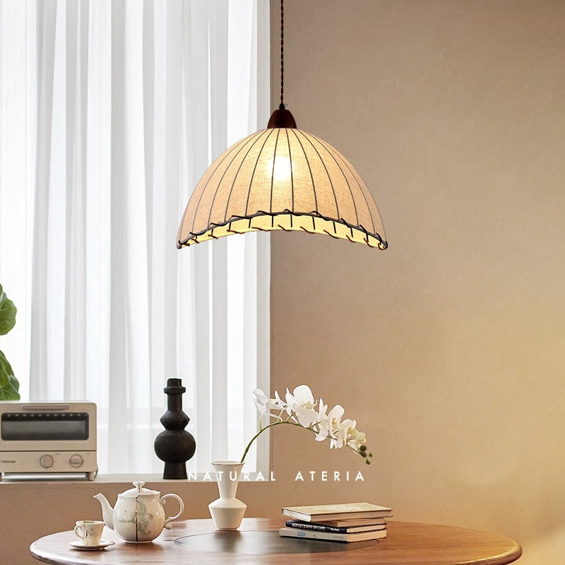 Fabric Shade Chandelier - Retro Iron Pendant Light for Dining & Bedroom