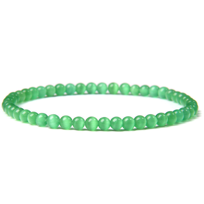 Natural Agate Crystal Energy Bracelet - 4mm Healing Stone Beads