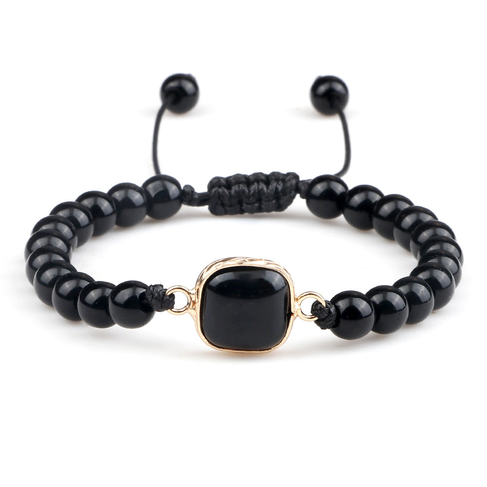 Handmade Stone Pendant Affordable Luxury Style Tiger Eye Cat Eye Bracelet