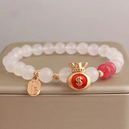 New Jade Crystal Bracelet Ethnic Style Fuzi Pendant