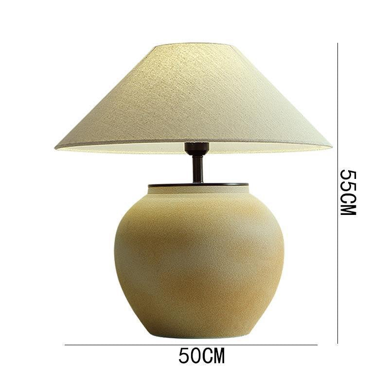 Large Ceramic Table Lamp - Modern Chinese Retro Style Decorative Light