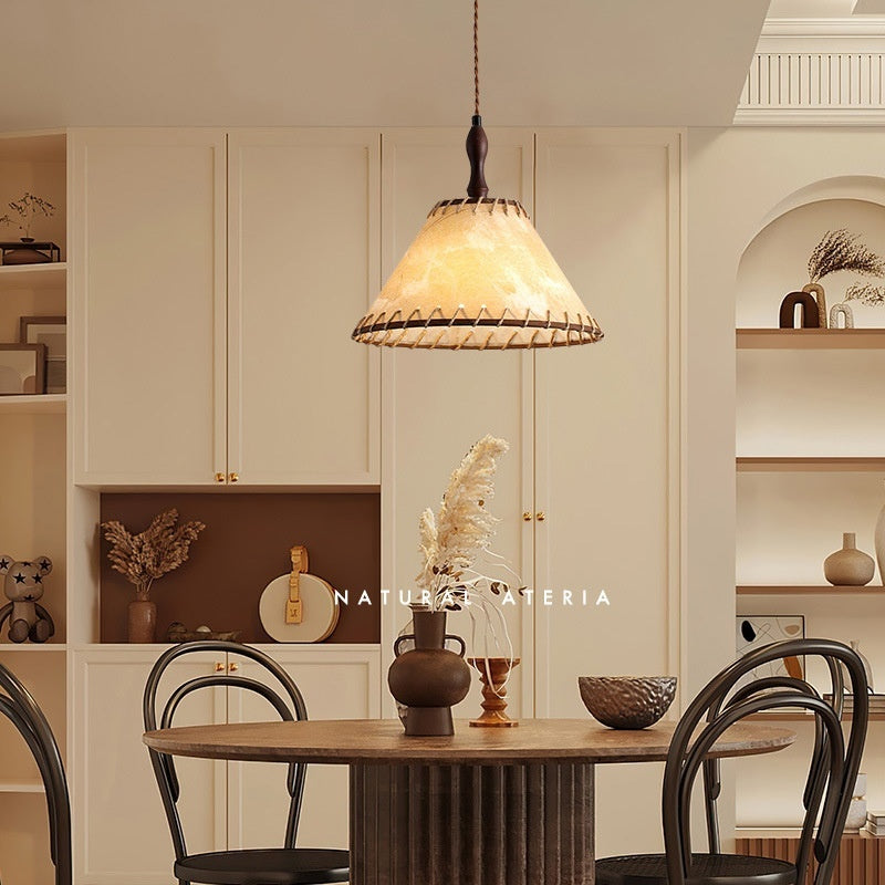 Fabric Shade Chandelier - Retro Iron Pendant Light for Dining & Bedroom
