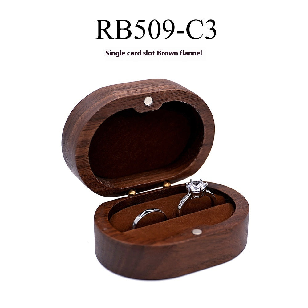 Wooden Ring Box - Retro Chinese Style Jewelry Storage