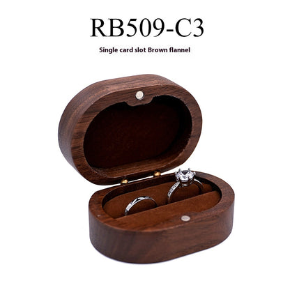 Wooden Ring Box - Retro Chinese Style Jewelry Storage