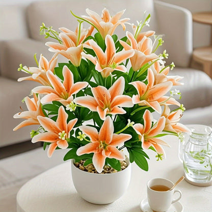 Artificial Lily Flower - Realistic Silk Lily for Home Decor & Photography