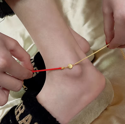 2026 Summer 18K Gold Lucky Charm Ankle Chain