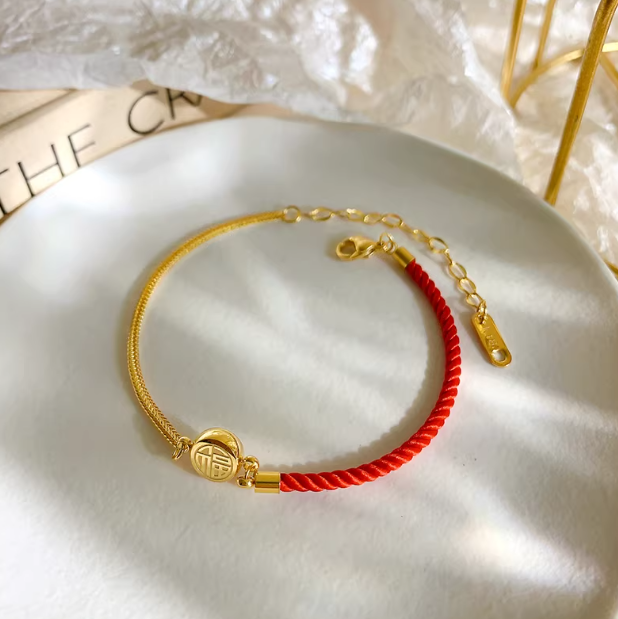 2026 Summer 18K Gold Lucky Charm Ankle Chain