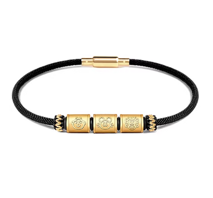 24K Gold Zodiac Red String Bracelet - Chinese Astrology Charm