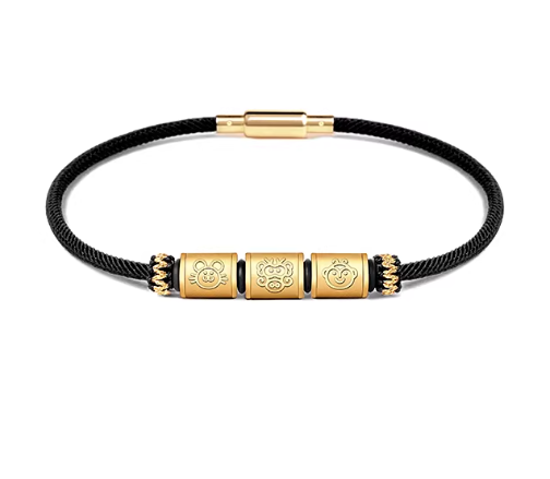 24K Gold Zodiac Red String Bracelet - Chinese Astrology Charm