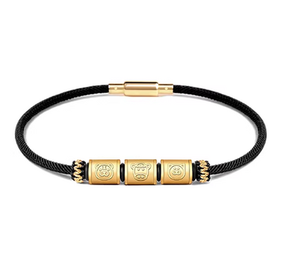 24K Gold Zodiac Red String Bracelet - Chinese Astrology Charm