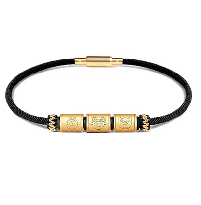 24K Gold Zodiac Red String Bracelet - Chinese Astrology Charm
