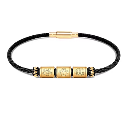 24K Gold Zodiac Red String Bracelet - Chinese Astrology Charm