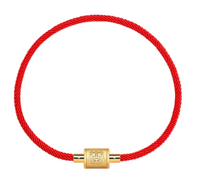 Year of the Horse Red String Bead Bracelet - Chinese Zodiac Charm