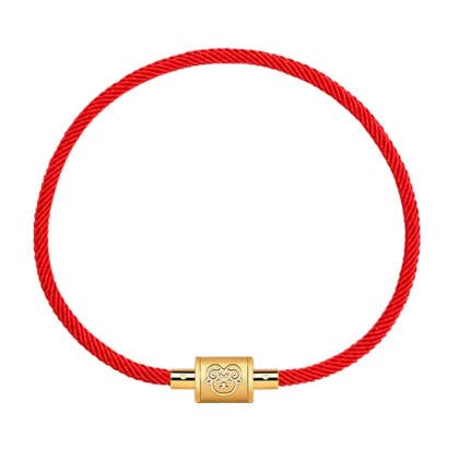 Year of the Horse Red String Bead Bracelet - Chinese Zodiac Charm