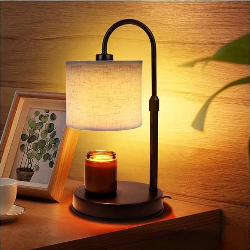 Adjustable Candle Table Lamp - Black Chinese Style Ambient Light