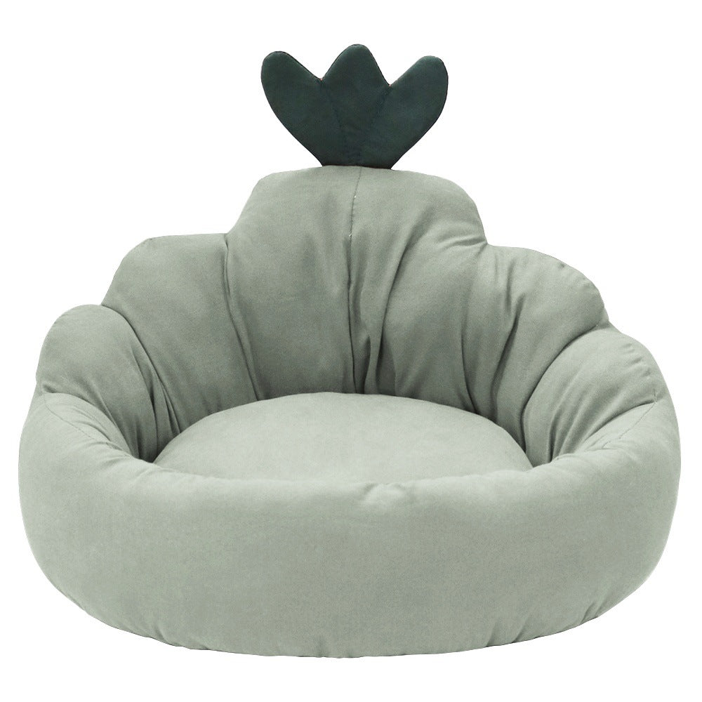 Carrot-Shaped Pet Bed - Warm Winter Dog & Cat House for Small to Medium Pets