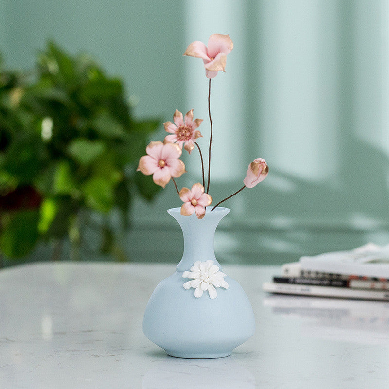 Handmade Ceramic Vase - European Style Glazed Porcelain Flower Vase