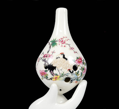 Porcelain Ocarina Flute - 6-Hole AC Alto Tuning Ceramic Wind Instrument