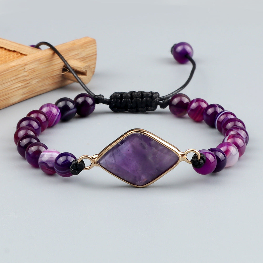 Handmade Stone Pendant Affordable Luxury Style Tiger Eye Cat Eye Bracelet
