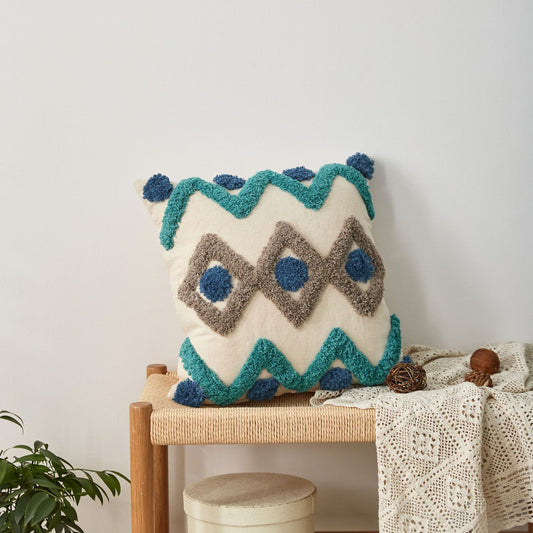 Tufted Tassel Pillow Cover - Nordic Retro Style Cushion Cover
