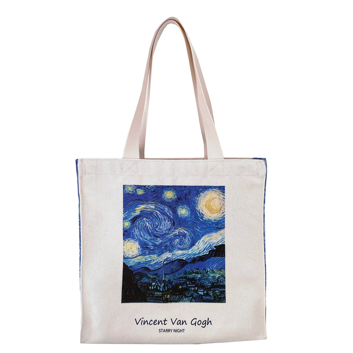 Van Gogh Starry Night Canvas Tote Bag - Women's Shoulder Handbag