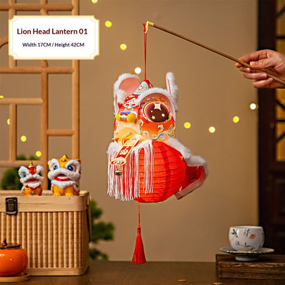 New Year National Trend Lion Dance Lantern DIY Craft Kit For Handmade Projects