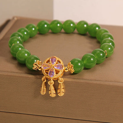 Green Jasper Bracelet Female Special-interest Design Pendant
