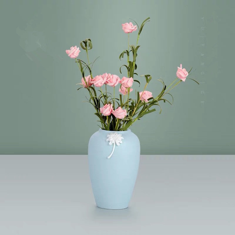 Handmade Ceramic Vase - European Style Glazed Porcelain Flower Vase
