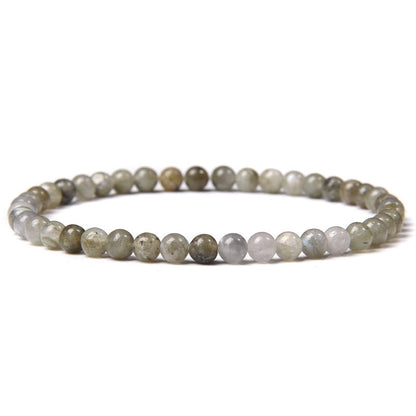 Natural Agate Crystal Energy Bracelet - 4mm Healing Stone Beads