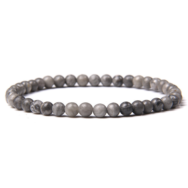 Natural Agate Crystal Energy Bracelet - 4mm Healing Stone Beads