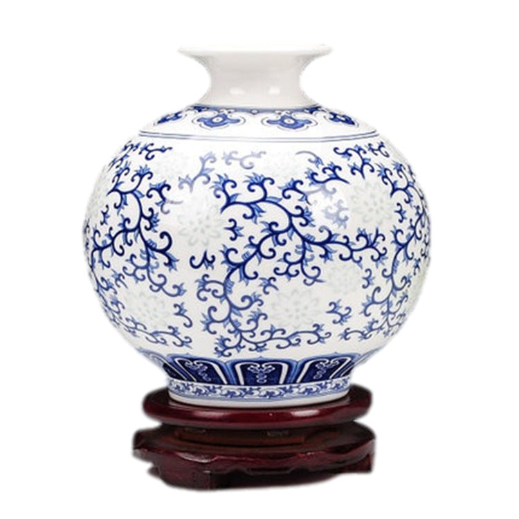 Blue and White Porcelain Vase - Chinese Ceramic Flower Vase for Home Decor