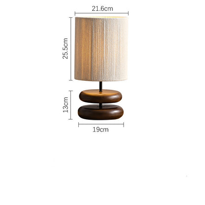 Japanese Solid Wood Table Lamp - Warm Bedside Ambient Light