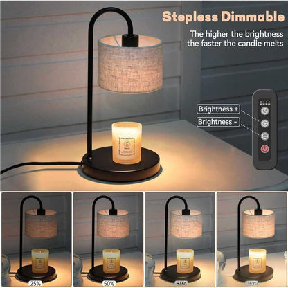 Adjustable Candle Table Lamp - Black Chinese Style Ambient Light