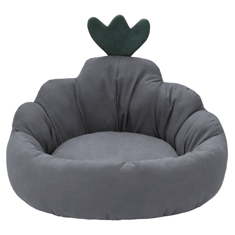 Carrot-Shaped Pet Bed - Warm Winter Dog & Cat House for Small to Medium Pets