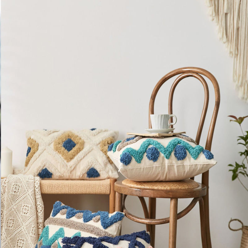 Tufted Tassel Pillow Cover - Nordic Retro Style Cushion Cover