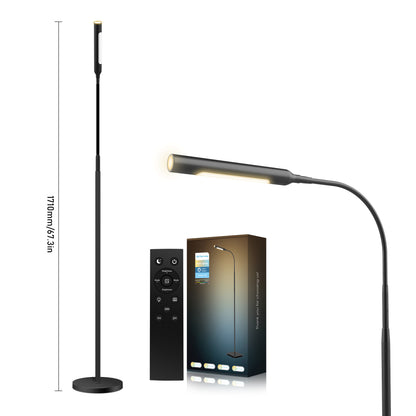 Adjustable Reading Floor Lamp - Remote Control LED with Color Temperature