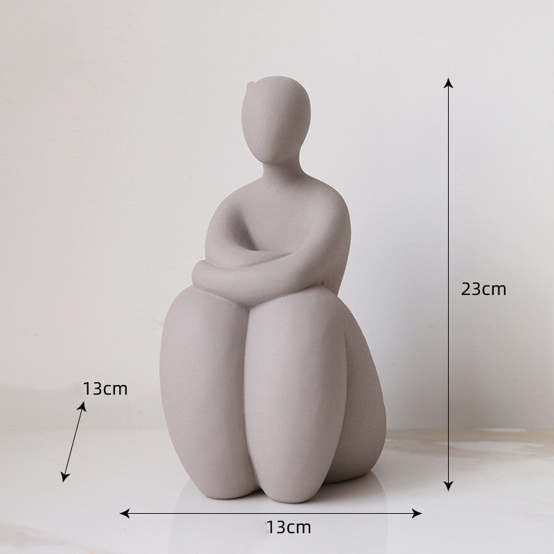 Nordic Abstract Character Sculpture - Minimalist Art Resin Figurine Decor