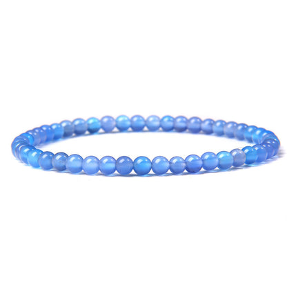 Natural Agate Crystal Energy Bracelet - 4mm Healing Stone Beads