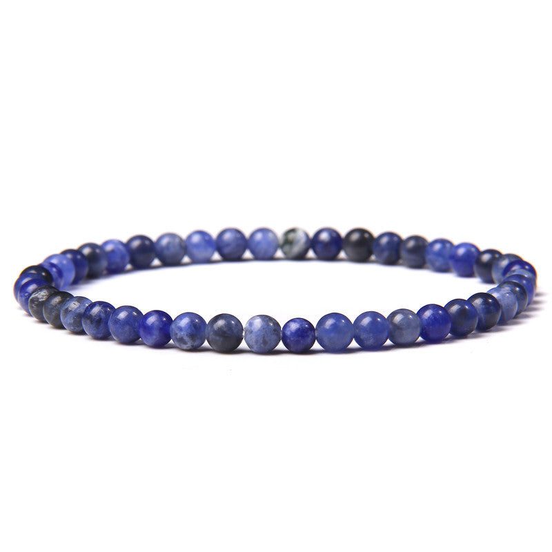 Natural Agate Crystal Energy Bracelet - 4mm Healing Stone Beads