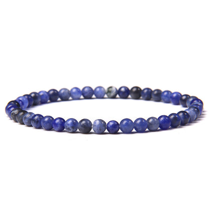 Natural Agate Crystal Energy Bracelet - 4mm Healing Stone Beads
