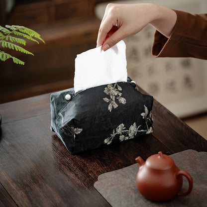 New Chinese Brocade Fabric Tissue Box Living Room Tissue Box For Car