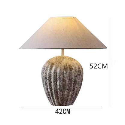 Large Ceramic Table Lamp - Modern Chinese Retro Style Decorative Light